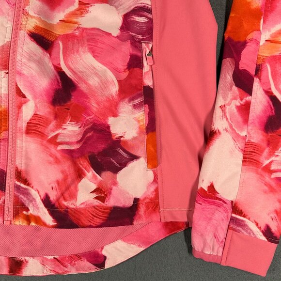 Athleta Womens Medium Pink Run With It Full Zip Long Sleeve Jacket Pockets - Picture 3 of 14